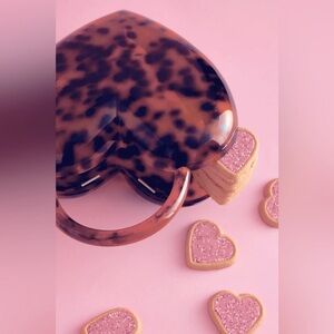 🎀Anthropologie Yellow TortHeart Bag w/dust bag~sold out@Anthro!💝